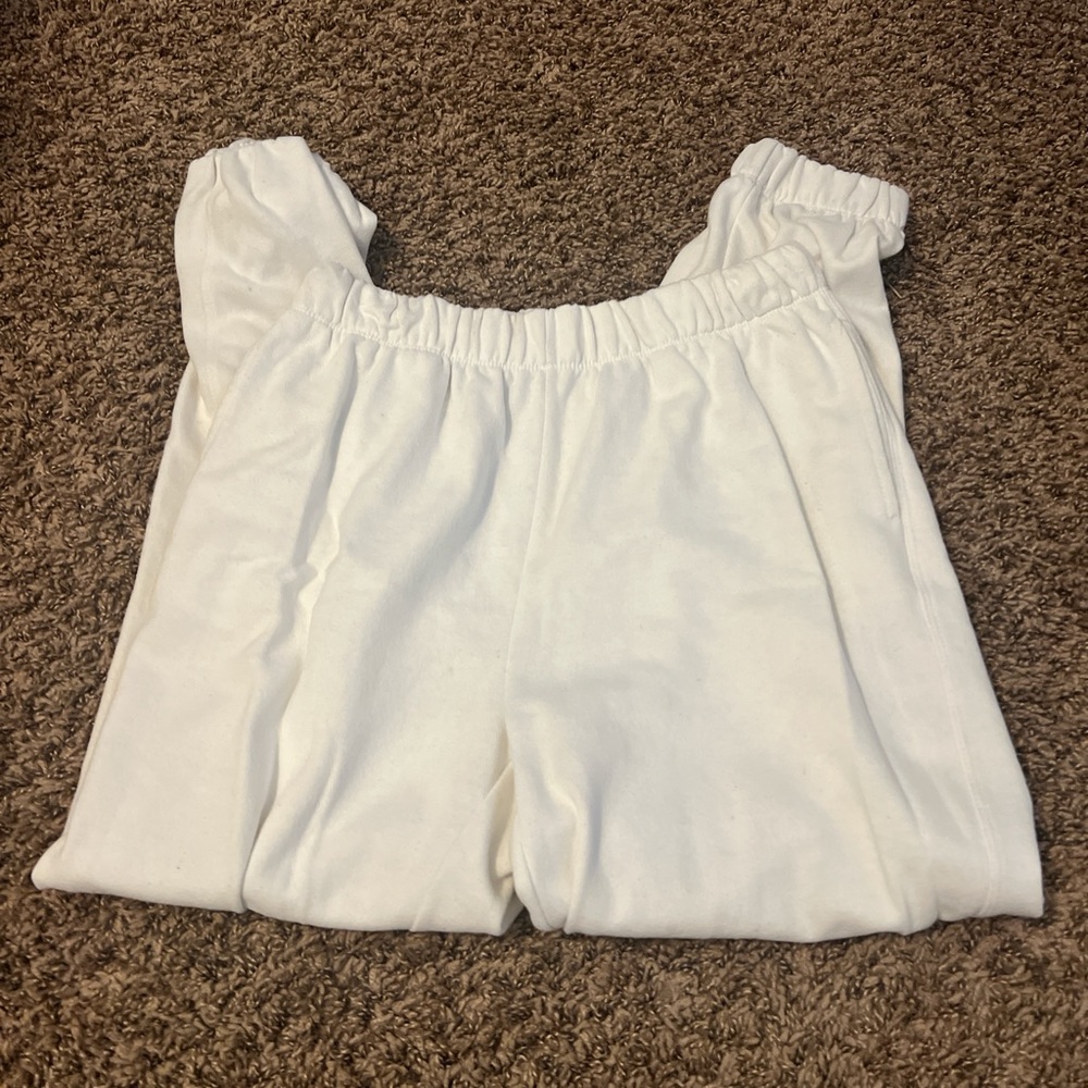 Kids White Elastic Waist Bottoms